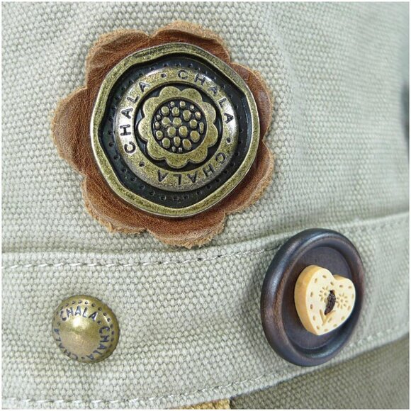 Chala Cotton Canvas Patch Crossbody Bag Purse - Hedgehog, Sand NWT - Picture 6 of 9